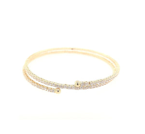 <p>Double Row Tennis Bangle&nbsp;</p> - Indigo Republic Boutique