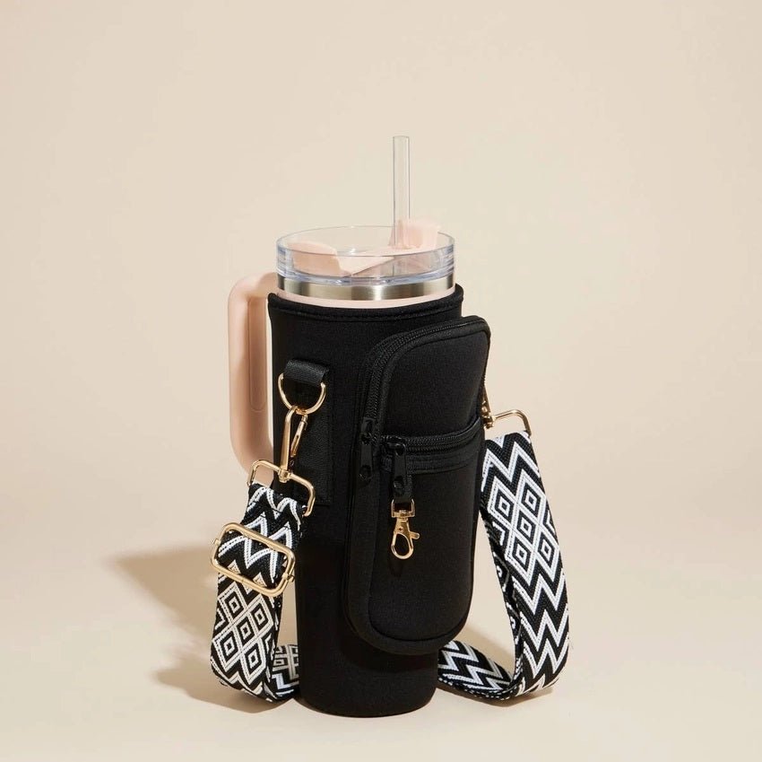 <p>Dual Strap Tumbler Sling W Pocket (+Colors)</p> - Indigo Republic Boutique