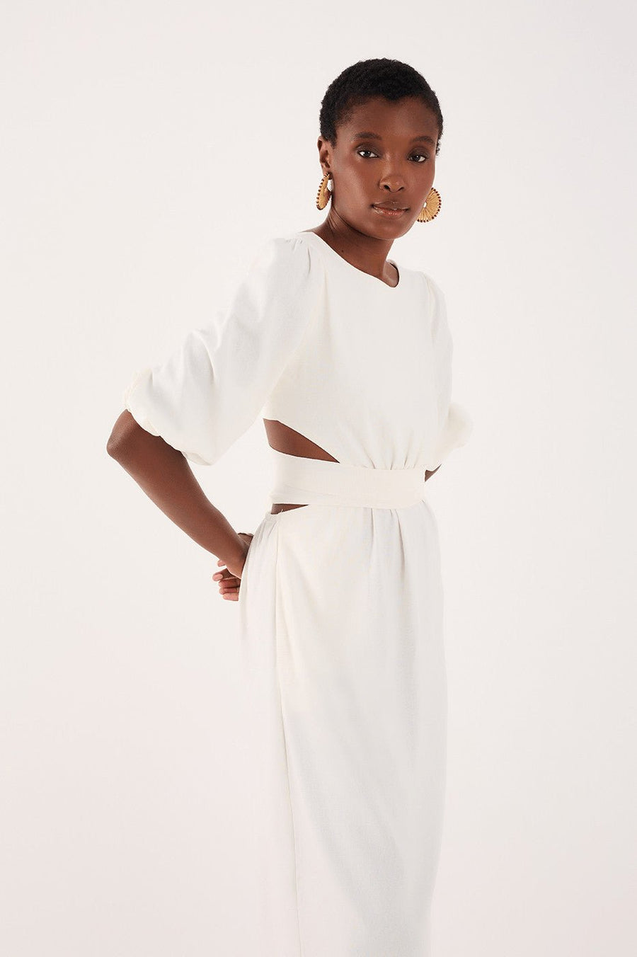 <p>Elenore Linen Midi Dress</p> - Indigo Republic Boutique