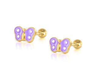 <p>Enamel Butterfly Stud Earrings</p> - Indigo Republic Boutique