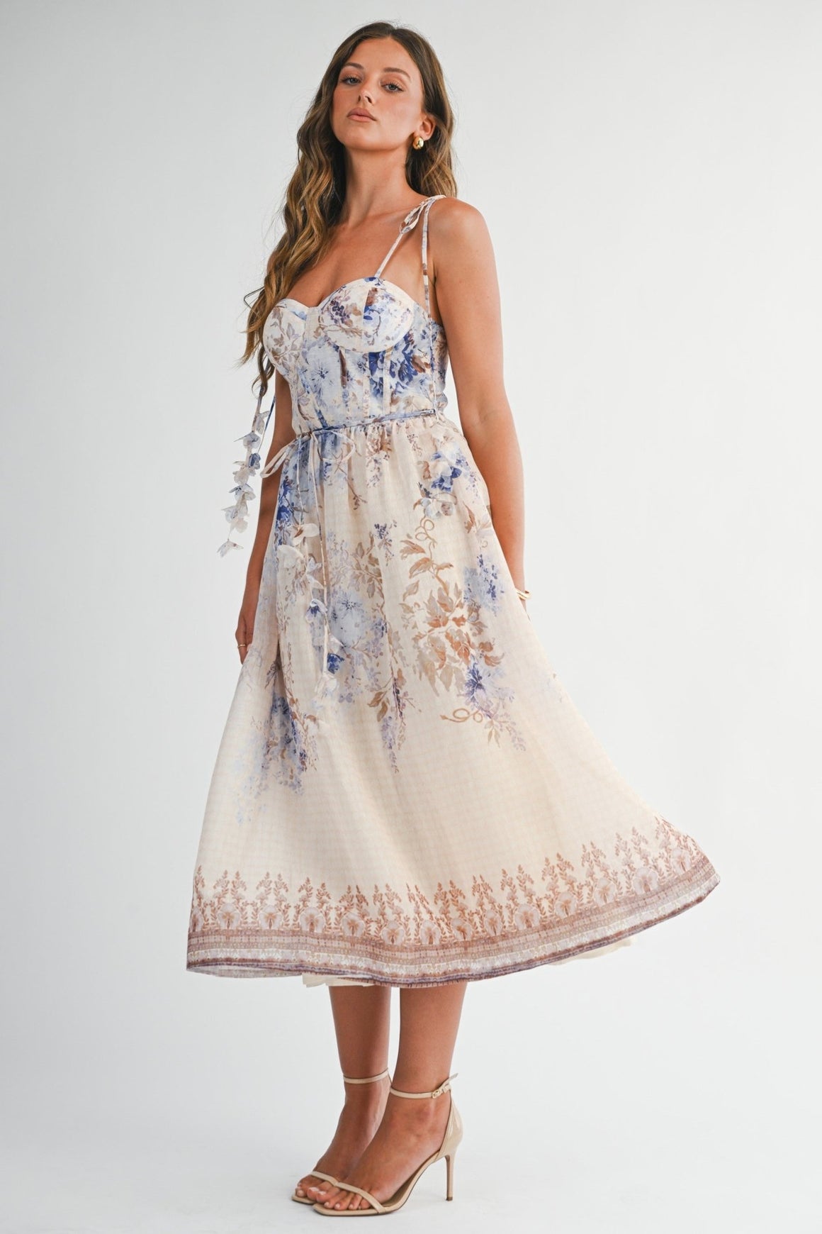 <p>Ethereal Flowers Midi Dress</p> - Indigo Republic Boutique