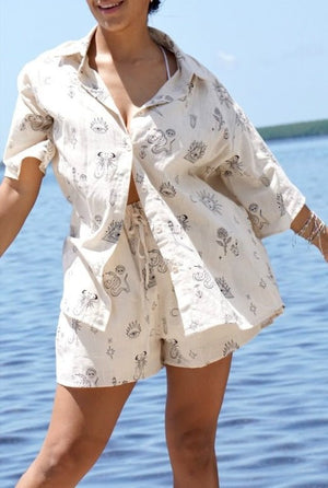 <p>Evile Eye &amp; Scorpion Shorts Set</p> - Indigo Republic Boutique