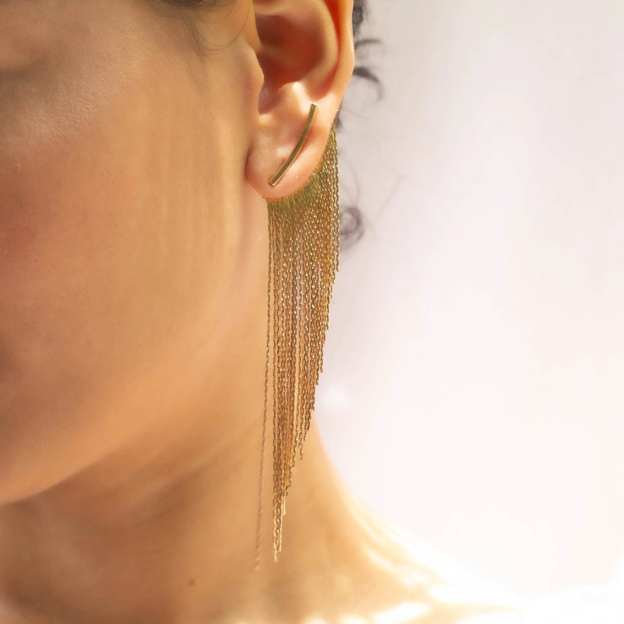 <p>Fringe Statement Earrings</p> - Indigo Republic Boutique