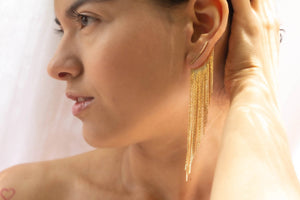 <p>Fringe Statement Earrings</p> - Indigo Republic Boutique