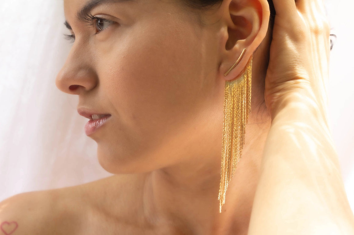 <p>Fringe Statement Earrings</p> - Indigo Republic Boutique