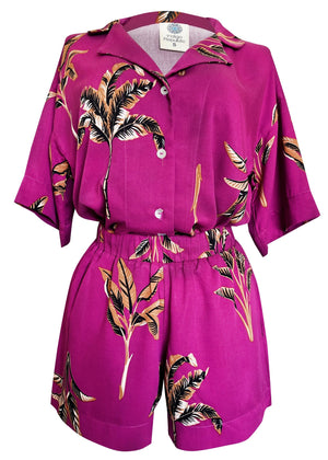 <p>Fuchsia Palms Rayon Top</p> - Indigo Republic Boutique