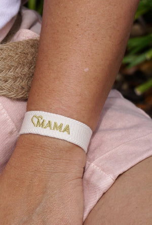 <p>Gold Heart Mama Threaded Bracelet</p> - Indigo Republic Boutique
