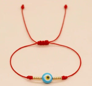 <p>Gold Miyuki Eye CharmBracelet</p> - Indigo Republic Boutique