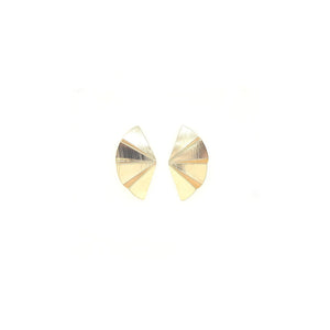 <p>Half Moon Crinkle Stud Earrings&nbsp;</p> - Indigo Republic Boutique