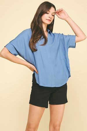 <p>Hazel V - Neck Blouse</p> - Indigo Republic Boutique