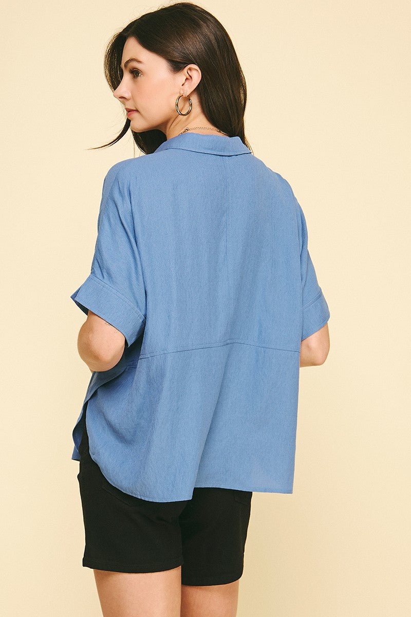 <p>Hazel V - Neck Blouse</p> - Indigo Republic Boutique
