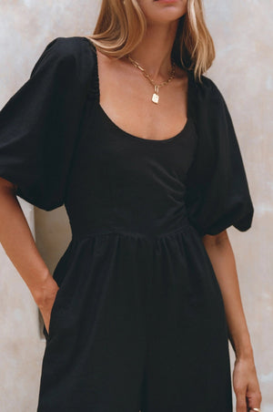 <p>Heavenly Fitted Linen Jumpsuit</p> - Indigo Republic Boutique