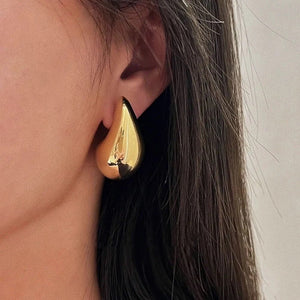 <p>Hollow Tear Drop Earrings&nbsp;</p> - Indigo Republic Boutique
