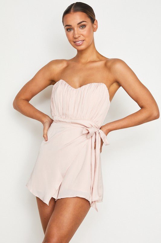 <p>Ivy Strapless Asymetrical Romper</p> - Indigo Republic Boutique