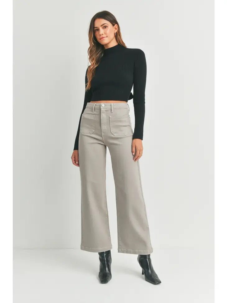 <p>Jayda Patch Pocket Wide Leg Jeans</p> - Indigo Republic Boutique