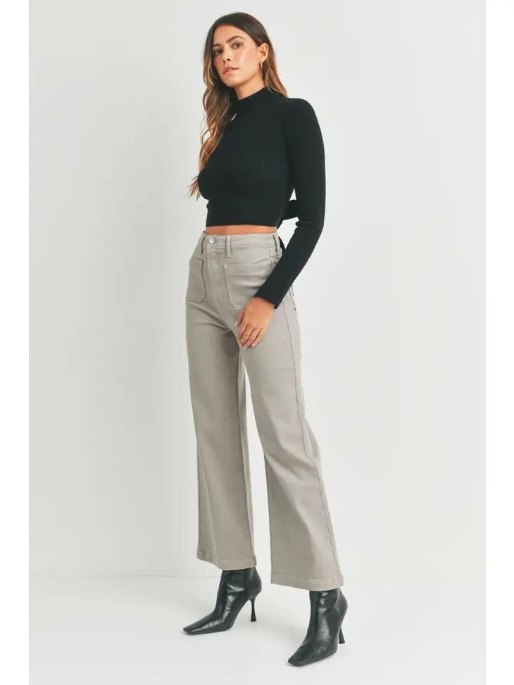 <p>Jayda Patch Pocket Wide Leg Jeans</p> - Indigo Republic Boutique