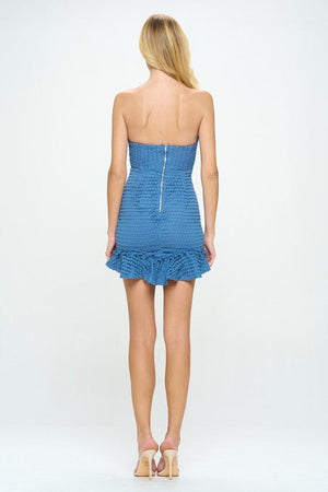 <p>Kim Strapless Eyelet Mini Dress</p> - Indigo Republic Boutique