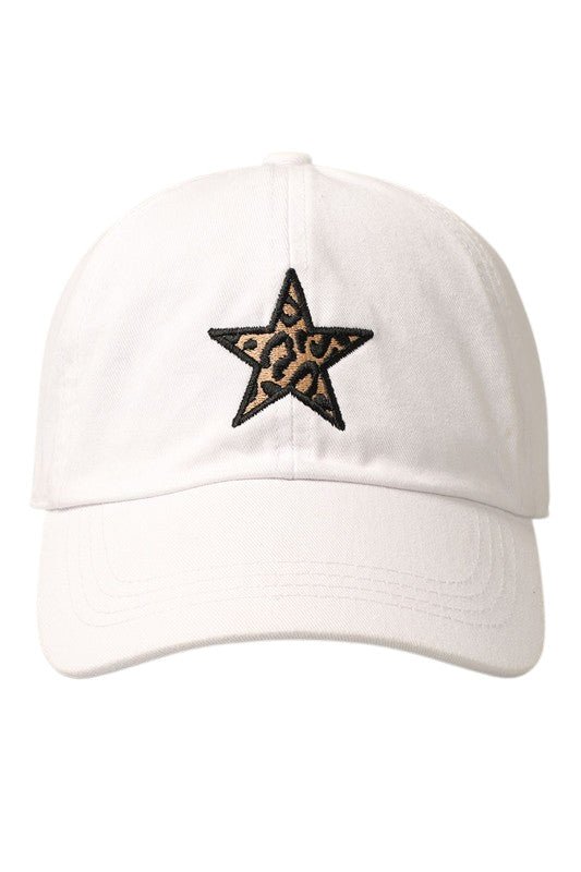 <p>Leopard Star Baseball Cap</p> - Indigo Republic Boutique