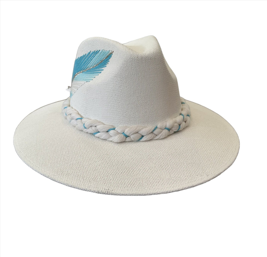 <p>Lines Feather Braid Strap Hat (+Colors)</p> - Indigo Republic Boutique