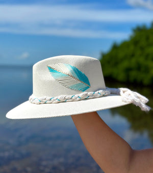 <p>Lines Feather Braid Strap Hat (+Colors)</p> - Indigo Republic Boutique