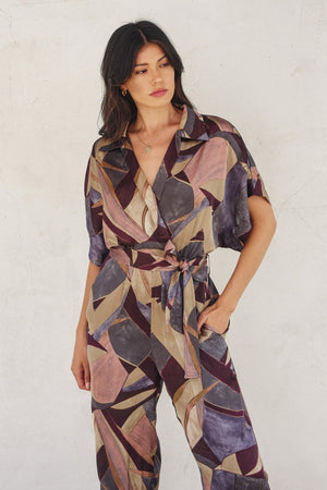 <p>Luna Surplice Pull On Jumpsuit</p> - Indigo Republic Boutique