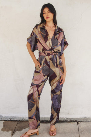 <p>Luna Surplice Pull On Jumpsuit</p> - Indigo Republic Boutique