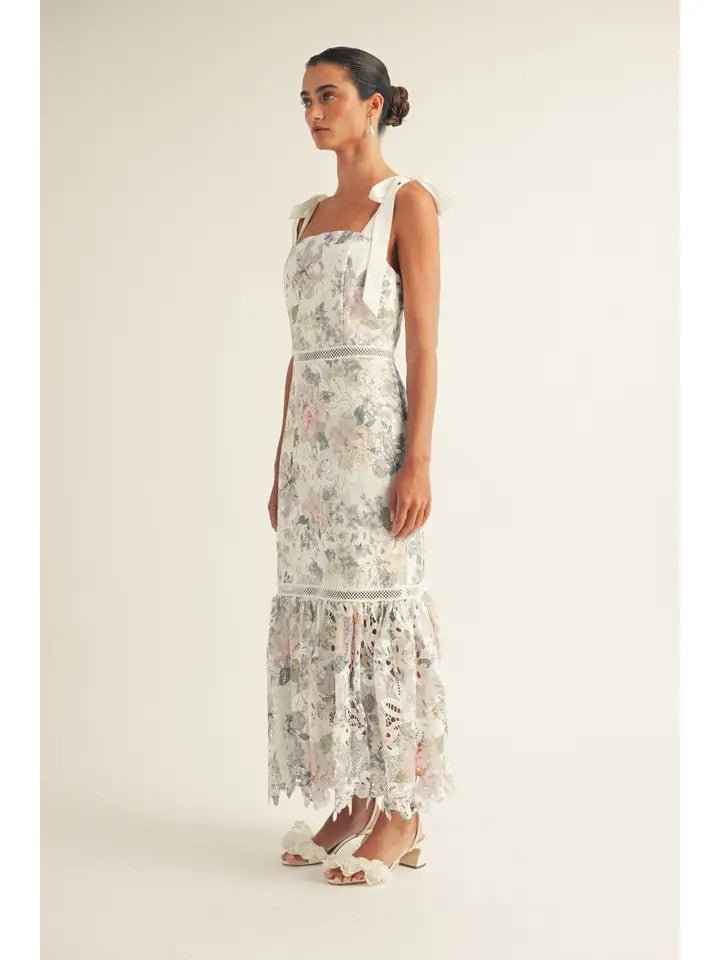 <p>Madison Lace Mermaid Midi Dress</p> - Indigo Republic Boutique