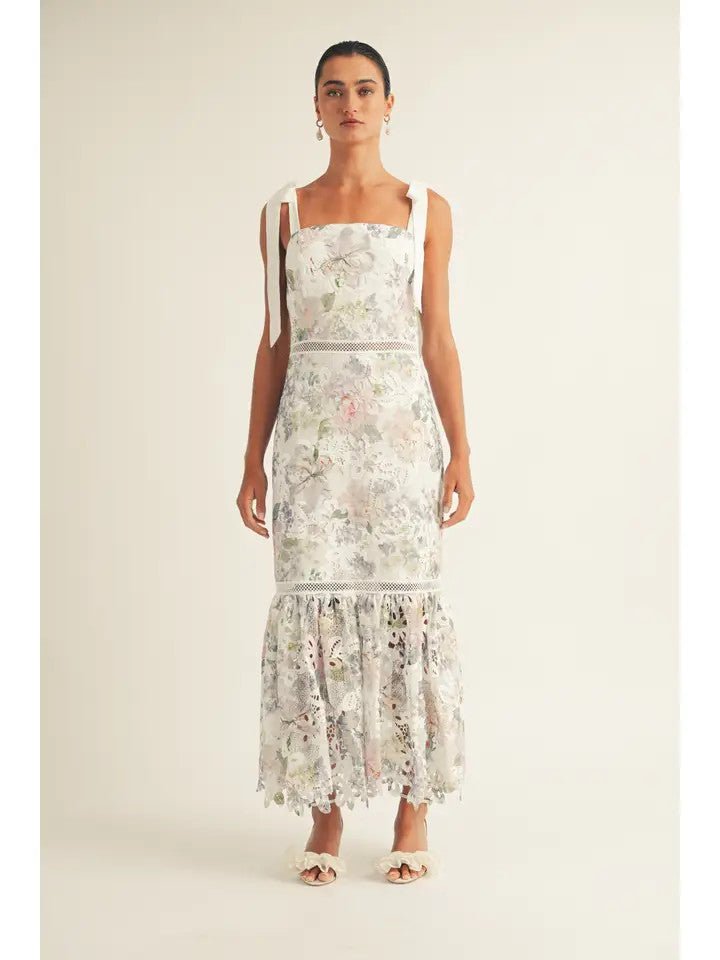 Madison Lace Mermaid Midi Dress S Madison Lace Mermaid Midi Dress S