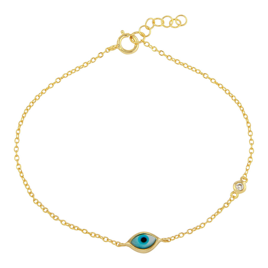 <p>Mayra MOP Eye Bezel CZ Bracelet (+ Colors)</p> - Indigo Republic Boutique
