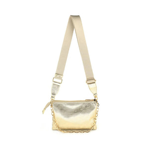 <p>Metallic Chained Crossbody</p> - Indigo Republic Boutique