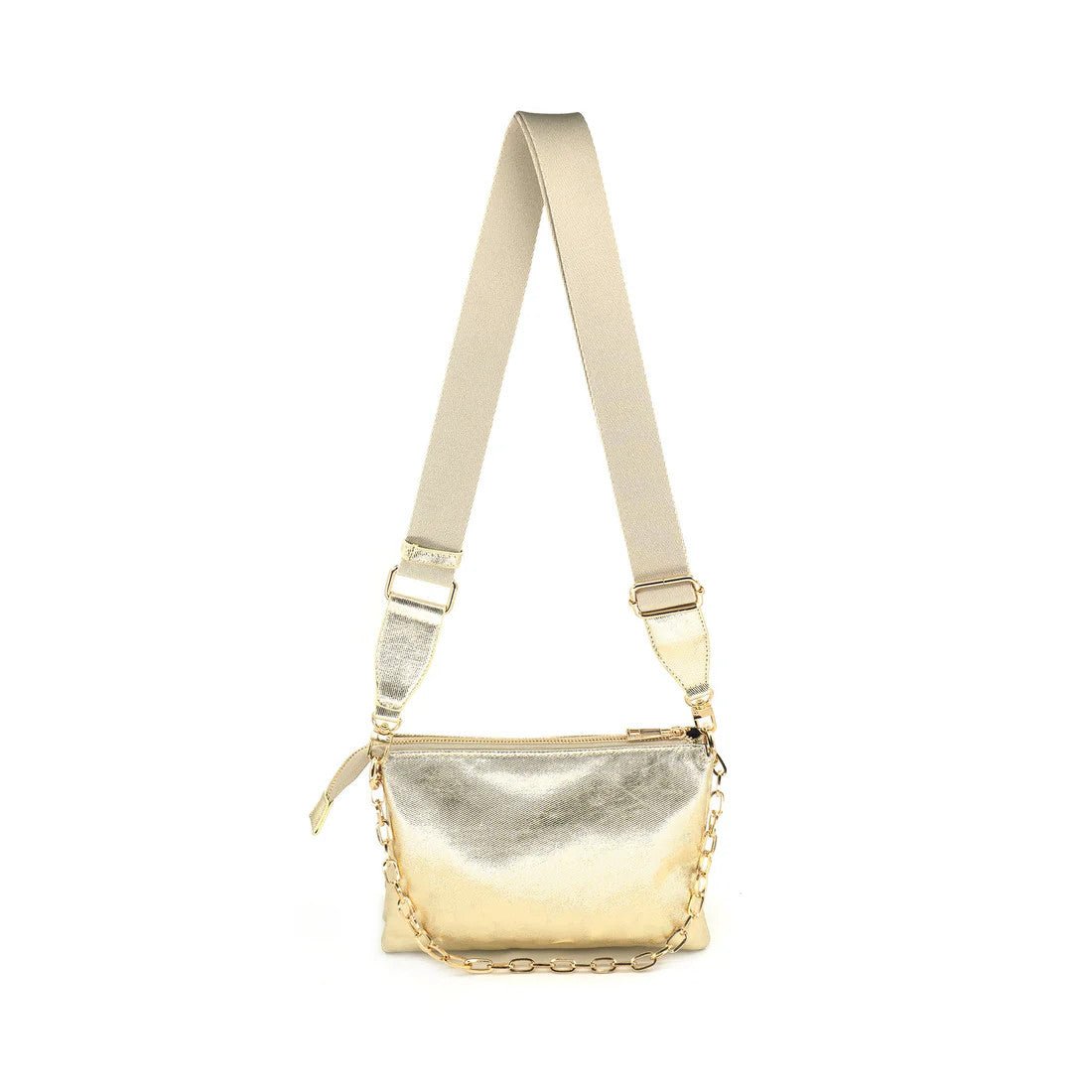 <p>Metallic Chained Crossbody</p> - Indigo Republic Boutique