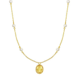 <p>Mini CZ Virgin Pearl Necklace</p> - Indigo Republic Boutique