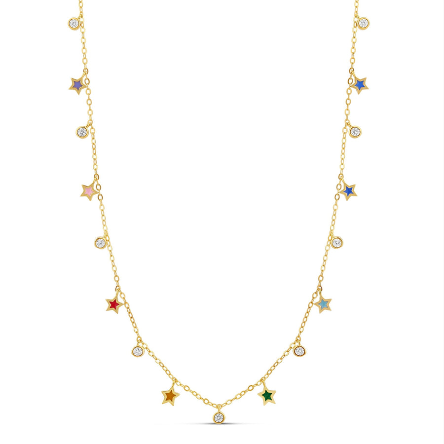 <p>Mini Enamel Star Necklace</p> - Indigo Republic Boutique