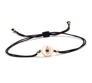 <p>Mini Eye Medallion Bracelet (Black)</p> - Indigo Republic Boutique