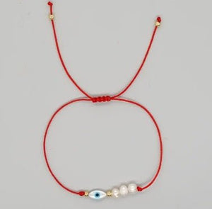 <p>MOP Eye &amp; FWP Red String Bracelet</p> - Indigo Republic Boutique