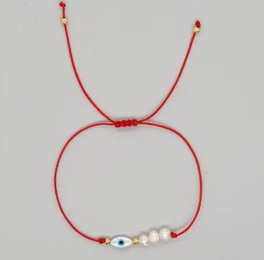 <p>MOP Eye &amp; FWP Red String Bracelet</p> - Indigo Republic Boutique