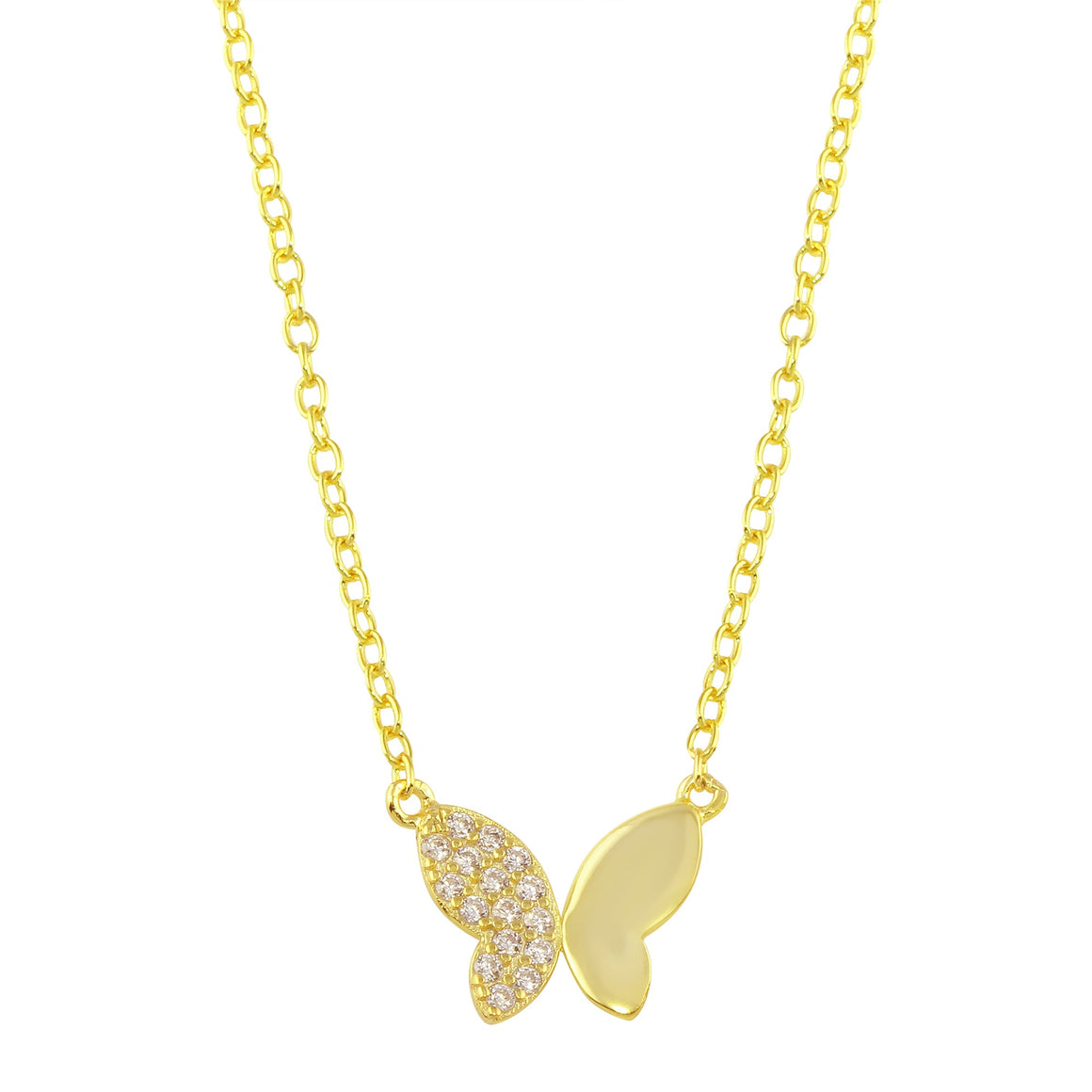 <p>Nicole Cz Butterfly Necklace</p> - Indigo Republic Boutique