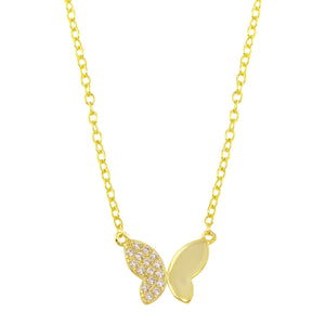 <p>Nicole Cz Butterfly Necklace</p> - Indigo Republic Boutique