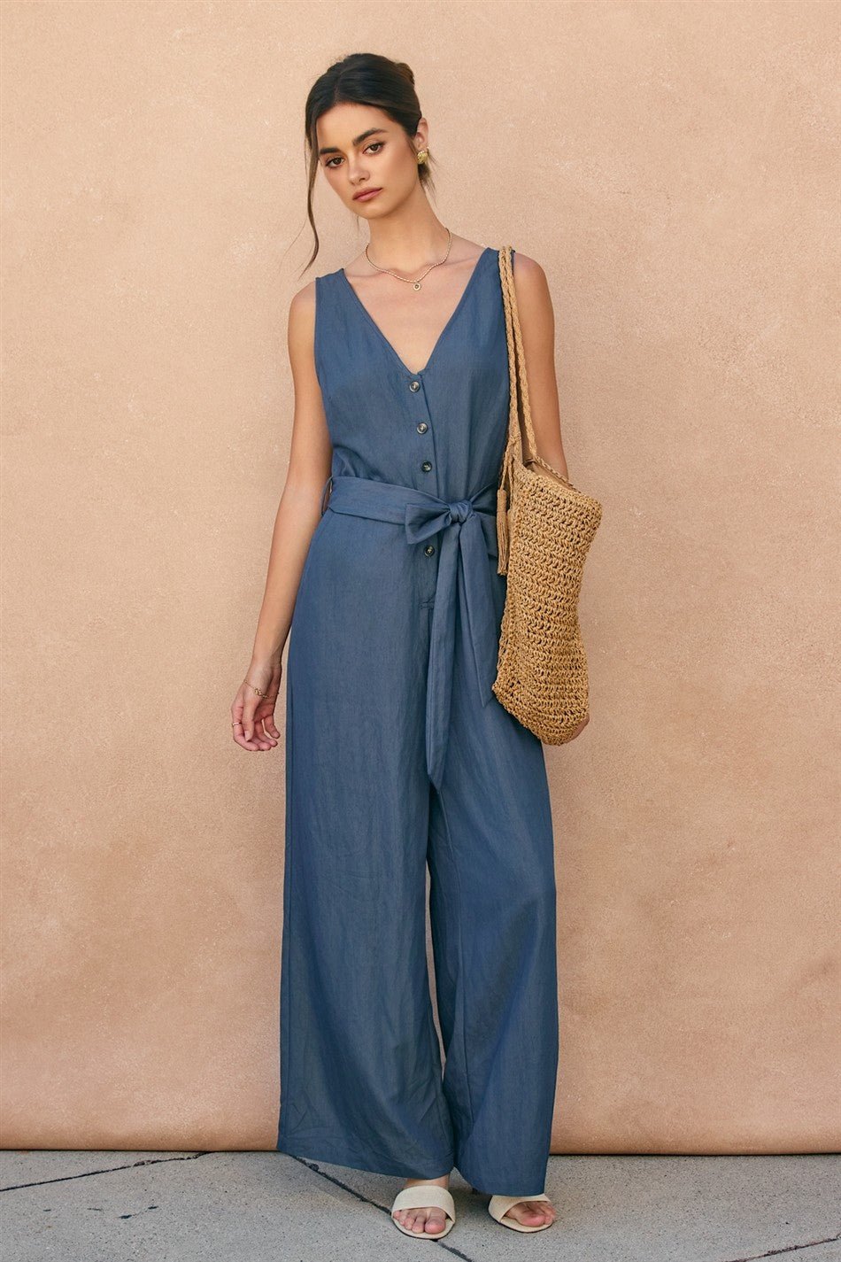 <p>Ocean Current V Jumpsuit</p> - Indigo Republic Boutique