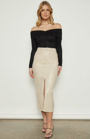 <p>Off Shoulder Ruched Top</p> - Indigo Republic Boutique