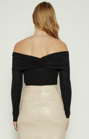 <p>Off Shoulder Ruched Top</p> - Indigo Republic Boutique