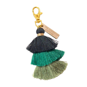 <p>Ombre Tasseled Keychain</p> - Indigo Republic Boutique