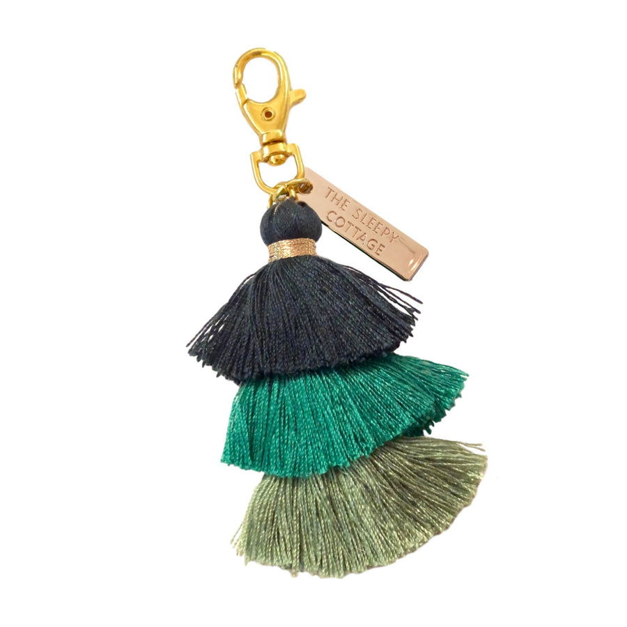 <p>Ombre Tasseled Keychain</p> - Indigo Republic Boutique
