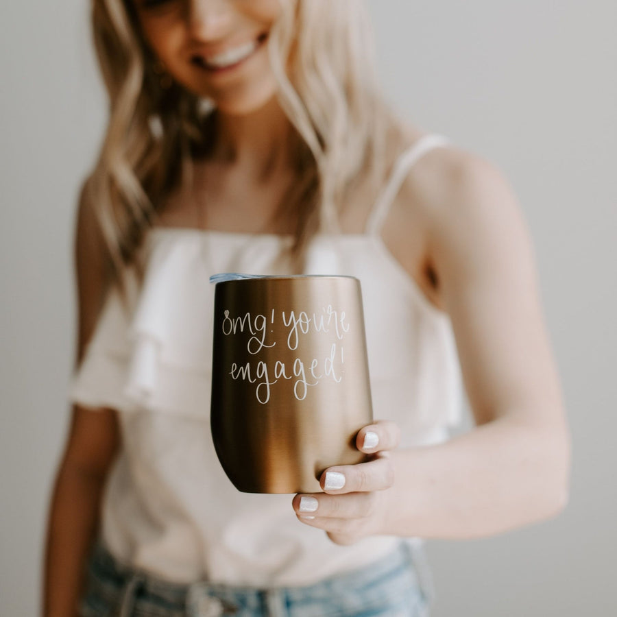 <p>OMG! You're Engaged Tumbler</p> - Indigo Republic Boutique