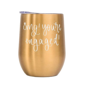 <p>OMG! You're Engaged Tumbler</p> - Indigo Republic Boutique