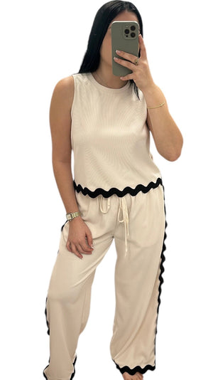 <p>Ric Rac Boat Neck Top</p> - Indigo Republic Boutique
