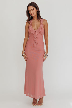 <p>Rosey Ruffle Front Maxi Dress</p> - Indigo Republic Boutique