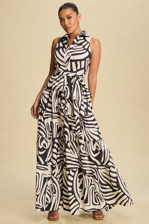 <p>Safari Tiered Maxi Shirtdress</p> - Indigo Republic Boutique