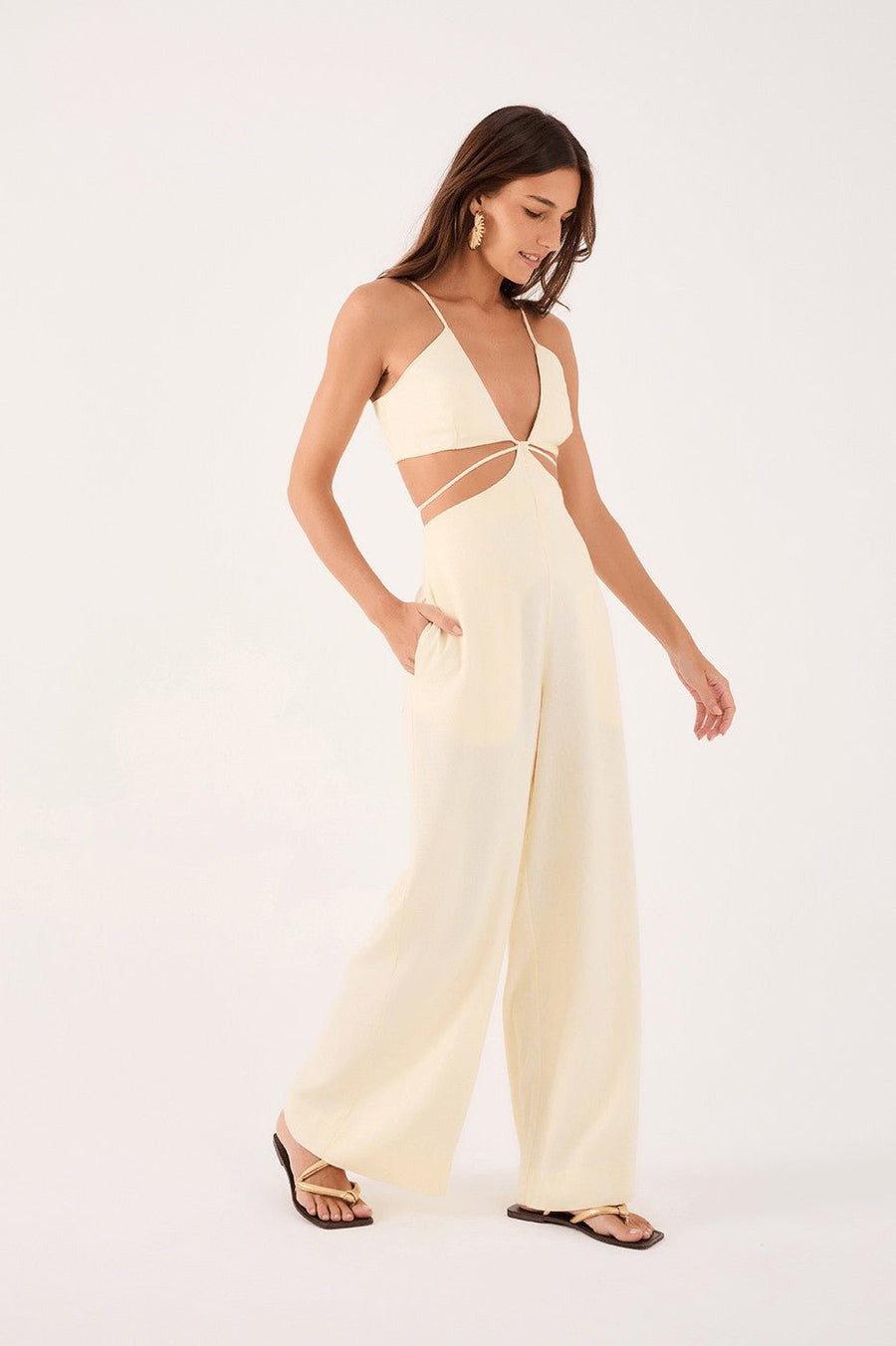 <p>Sam Linen Jumpsuit&nbsp;</p> - Indigo Republic Boutique
