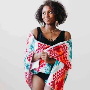 <p>Seaside Beach Towel 2 - in - 1 Tote (+Colors)</p> - Indigo Republic Boutique